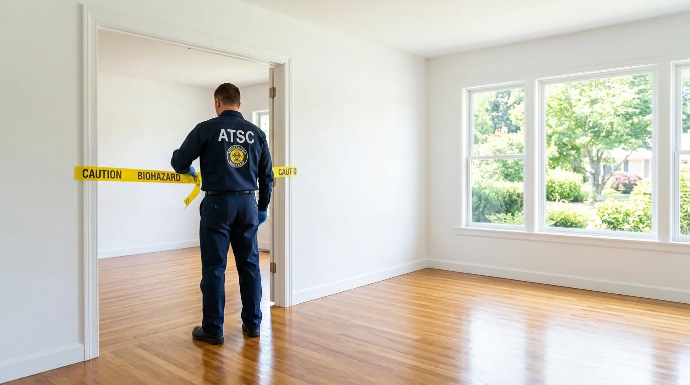 Certified biohazard cleanup crew performing Crime Scene Cleanup in East Bethel
